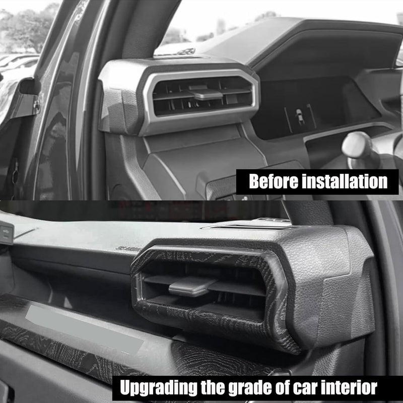 BORUIEN Dashboard Air Vent Outlet Cover for Toyota Tacoma 2024 2025 and 4Runner 2025 Interior Accessories Center Console Side Frame Decor Trim Cover (Black Wood Grain, Air Vent Cover) - Image 5
